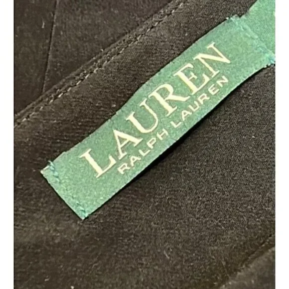 Ralph Lauren, Dress, Cocktail  Black Dress Ruched Waist Size 4 - Picture 5 of 7